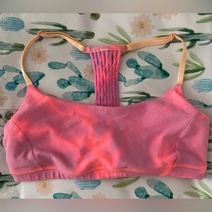 Lululemon True Self Sports Bra, Tie Dye Grapefruit & Purple, Size 8
